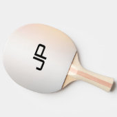 Aangepaste Stijlvolle Monogram Sjabloon Glamoureus Tafeltennisbatje (Zijkant)