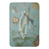 Aangepaste stijlvolle retro onder het zee marine B Badmat (Voorkant Verticaal)