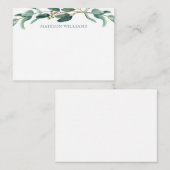 Aangepaste, stijlvolle Waterverf Eucalyptus Notitiekaartje (Voorkant / Achterkant)