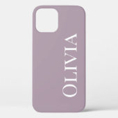 Aangepaste stoflavender Moderne Typografie Case-Mate iPhone Case (Achterkant)