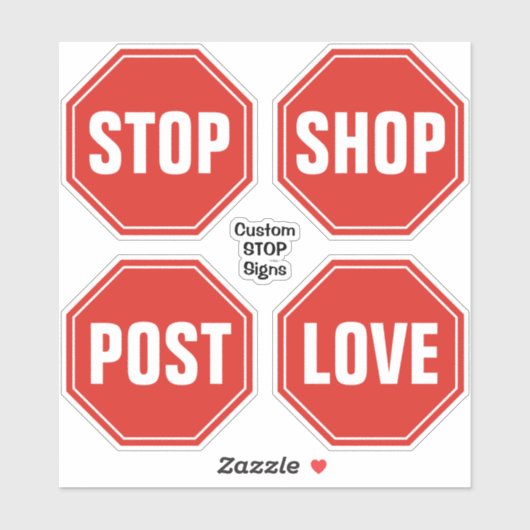 Aangepaste STOP-Stickers Sticker (Vel)