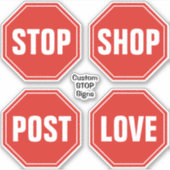 Aangepaste STOP-Stickers Sticker (Voorkant)