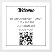 Aangepaste Storefront QR-CODE Werkuren voor winkel Raamsticker (Vel)