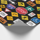 Aangepaste straatsignalen cadeaupapier (Hoek)