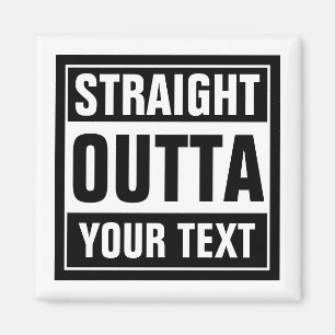 Aangepaste, STRAIGHT OUTTA-frituurmagneten Magneet