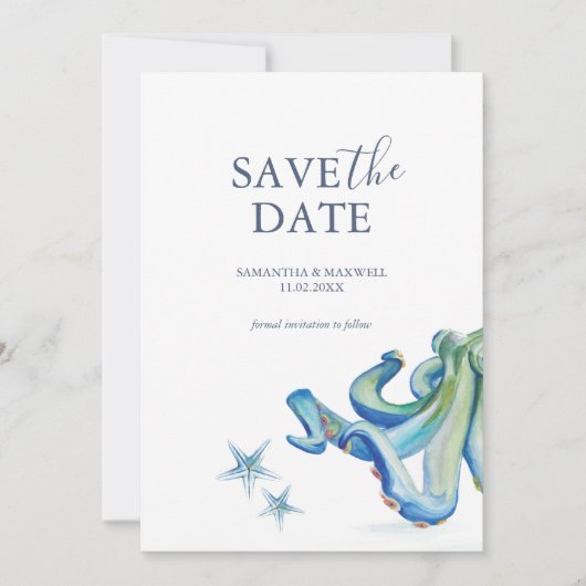 Aangepaste strand bruiloft aankondigingen (Voorkant)