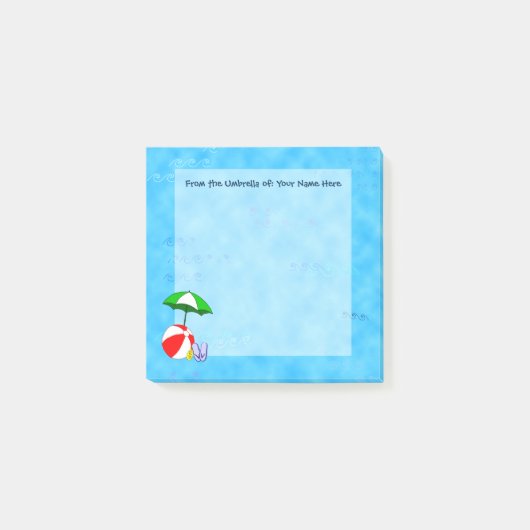 Aangepaste strandbal en zwembadparasol Post-it-not Post-it® Notes (Voorkant)