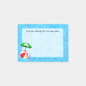 Aangepaste strandbal zwembad paraplu Post-it-notit Post-it® Notes (Voorkant)