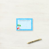 Aangepaste strandbal zwembad paraplu Post-it-notit Post-it® Notes (Op bureau)