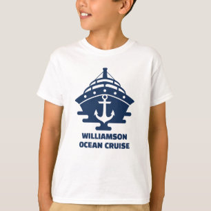 Aangepaste strandcruise met maritiem anker voor ki t-shirt