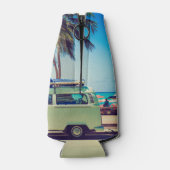 Aangepaste,  strandkamperbus en palmbomen: flesjeskoeler (Achterkant)