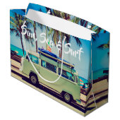 Aangepaste,  strandkamperbus en palmbomen: groot cadeauzakje (Achterkant Gekanteld)