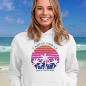 Aangepaste strandpalm Sunset Family Reunion Hoodie