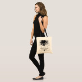 Aangepaste strandpalmbestemming bruiloft canvas ta tote bag (Voorkant (model))
