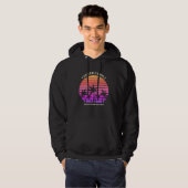 Aangepaste strandreis Tropical Island Sunset Black Hoodie (Voorkant volledig)