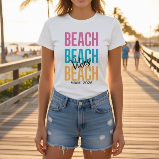 Aangepaste strandstemming t-shirt