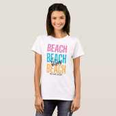 Aangepaste strandstemming t-shirt (Voorkant volledig)