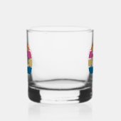 Aangepaste strandtrouw met tropische palmboom zons whisky glas (Links)
