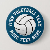 Aangepaste strandvolleybalteamknoppen ronde button 7,6 cm (Voorkant)