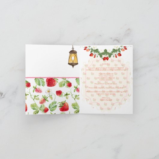 Aangepaste Strawberry Flat Kaart (Binnen)