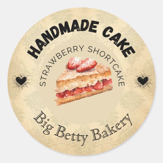 Aangepaste Strawberry Shortcake Labels | Gepersona (Voorkant)