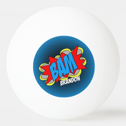 Aangepaste, strip Pop Kunststijl BAM Pingpongballen (Voorkant)