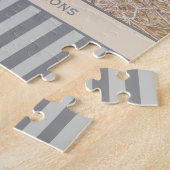 Aangepaste Striped Antiek Kaart van Parijs Legpuzzel (Zijkant)