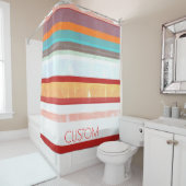 Aangepaste stripes douchegordijn (In situ)