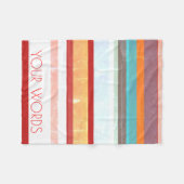 Aangepaste stripes fleece deken (Voorkant (Horizontaal))
