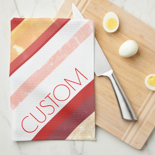 Aangepaste stripes theedoek (Quarter Fold)