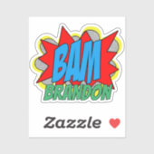 Aangepaste,  striptekenstijl Pop met kunststijl BA Sticker (Vel)