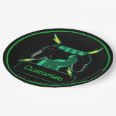 Aangepaste stroomgamer papieren bordje (Gekanteld)