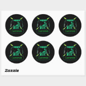 Aangepaste stroomgamer ronde sticker (Vel)