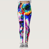 Aangepaste Stropdas-Dye Leggings - Fire & Ice Brig (Voorkant)