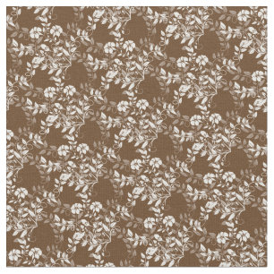 Aangepaste structuur-chocolade bruin en witte Flor Stof