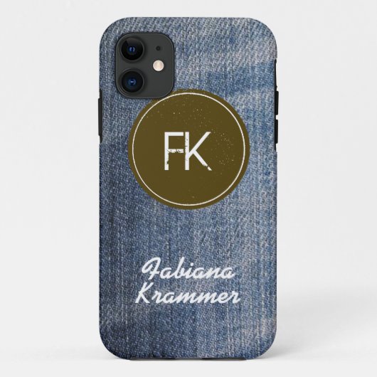 aangepaste structuur voor blauwe denim jeans Case-Mate iPhone case (Achterkant)
