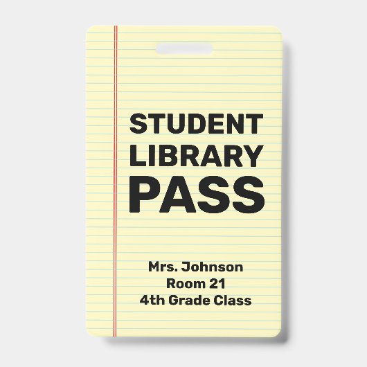 Aangepaste studentenbibliotheekpas badge (Voorzijde)