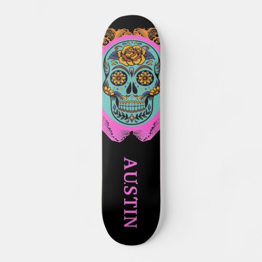 Aangepaste suikerschedel skateboard (Voorkant)