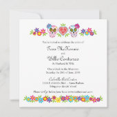 Aangepaste suikerskulls en -bloemen - Blauwe achte Kaart (Voorkant)