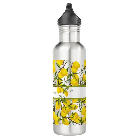 Aangepaste Summery Citrus Lemon Tree Branches Waterfles (Rechts)