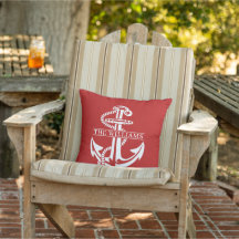 Aangepaste summiere witte anchor op donkerrood