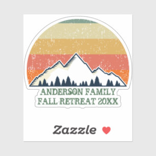 Aangepaste Sunset Herfst Retreat Mountain Wandelto Sticker