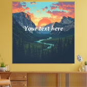 Aangepaste Sunset Wilderness Print – gepersonalise (Insitu (Woonkamer))