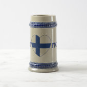 Aangepaste SUOMI FINLAND-mok - kies stijl en kleur Bierpul (Center)