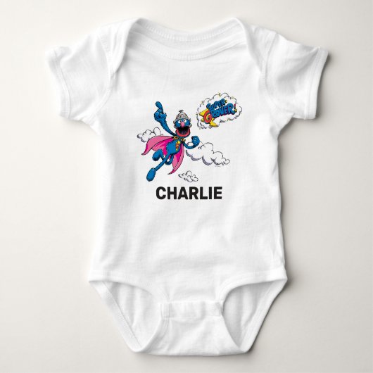 Aangepaste  Super Grover-Baby Bodysuit (Voorkant)