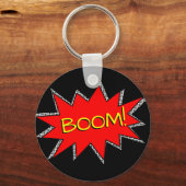 Aangepaste superheld Bomb Boom Sound Effect Sjablo Sleutelhanger (Voorkant)
