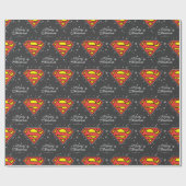 Aangepaste superman Logo kerstsnowflake Cadeaupapier (Vlak)