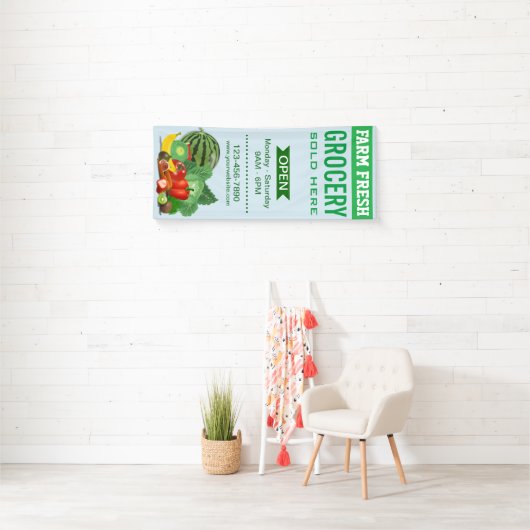 Aangepaste supermarkt spandoek (Insitu)