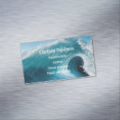 Aangepaste Surfing Surf Tropical Beach Curl Wave O Magnetisch Visitekaartje (Voorbeeld)