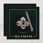 Aangepaste Sushi-uitnodigingen Kaart (Voorkant / Achterkant)